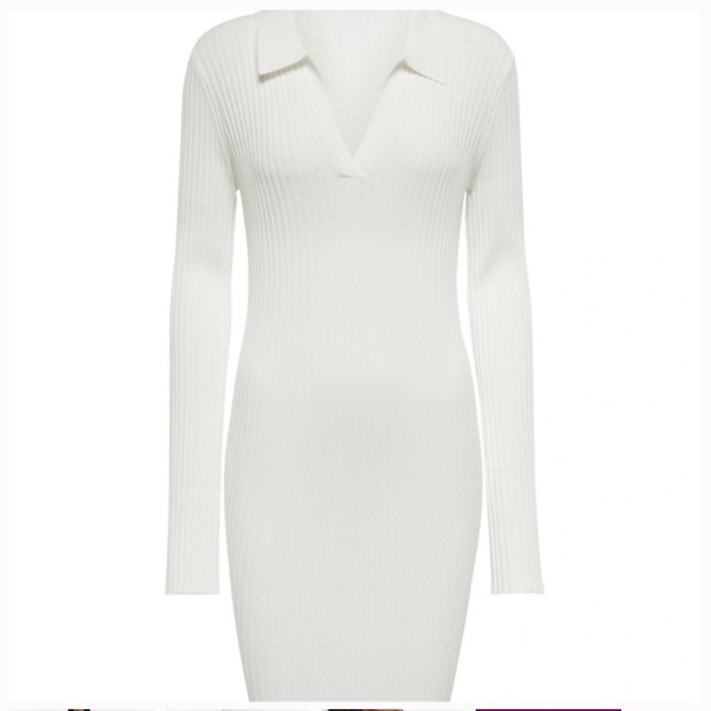 Helmut Lang Rib Mini Dress - White / XS
